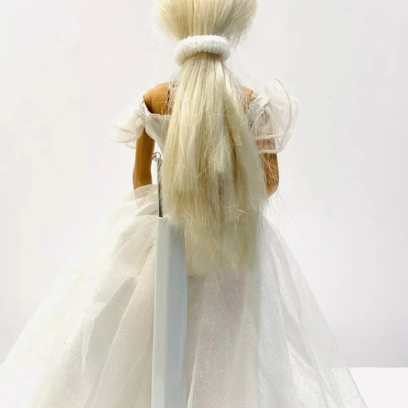 MATTEL BARBIE Doll Blond Hair Battery Operated White Wedding Gown Dress 12"Tall - Picture 3 of 13